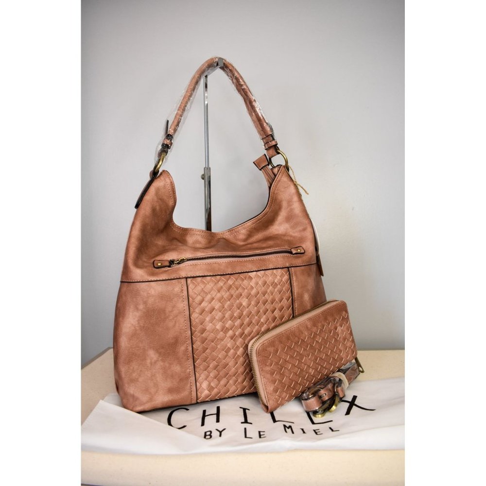 CHILLX Chic Coffee Handbag & Wallet Set